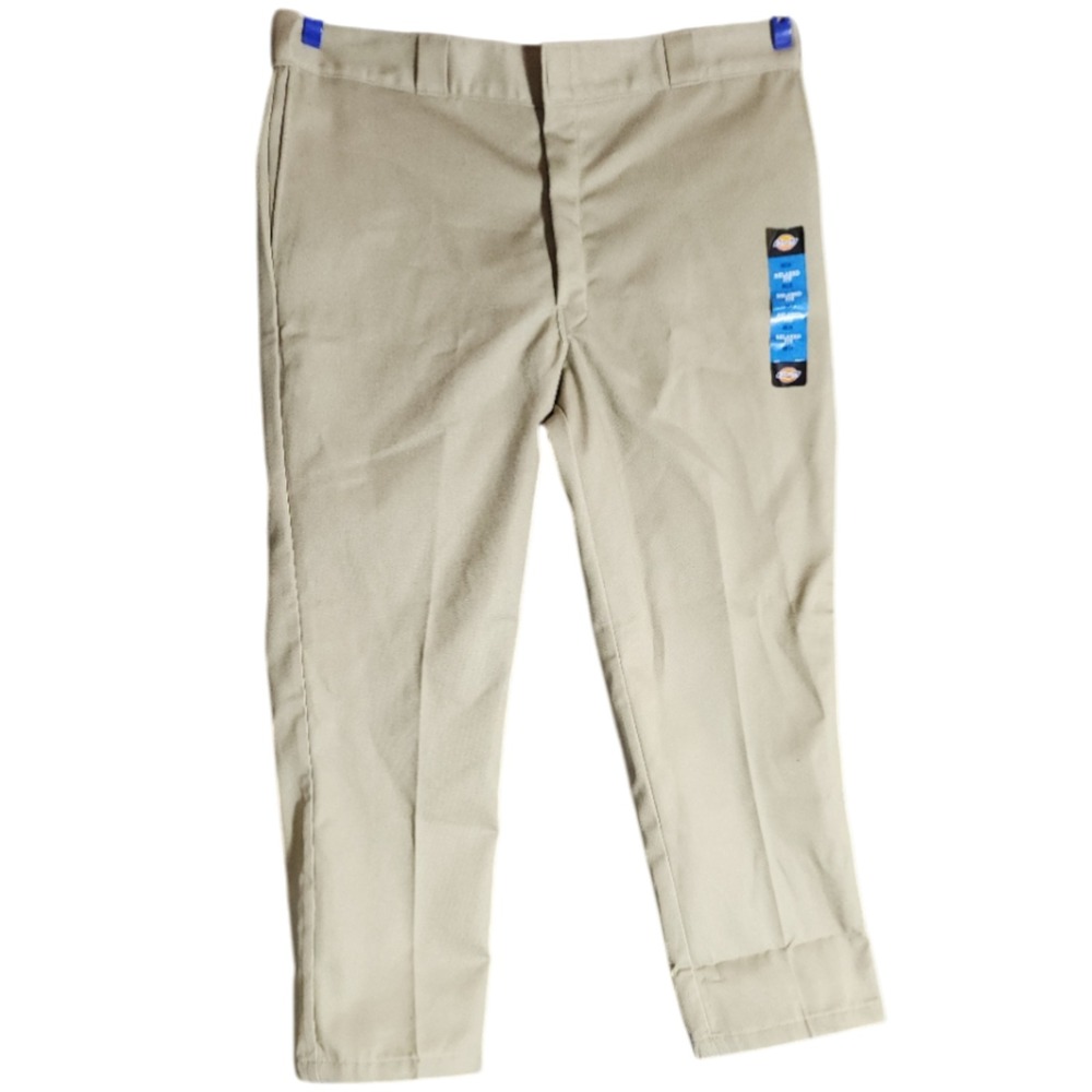 Dickies Men 40x30 Flannel Lined Pants Khaki Tan Plaid Insulated Winter Work NEW